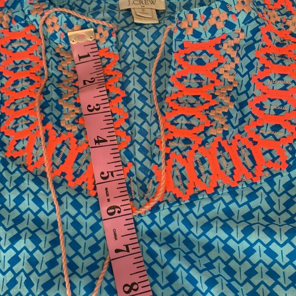 J CREW 100% cotton geometric blue print sleeveless lightweight top LNWOT… - Picture 11 of 11